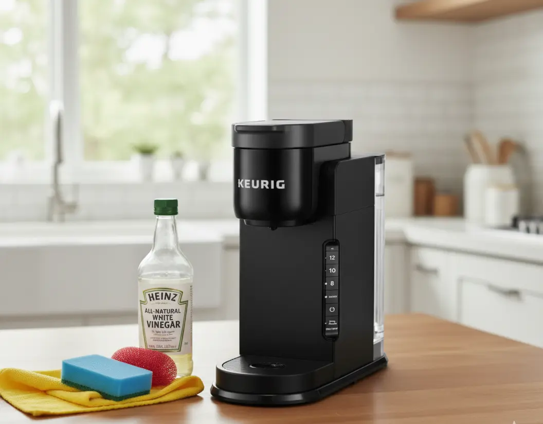 clean coffee maker with vinegar