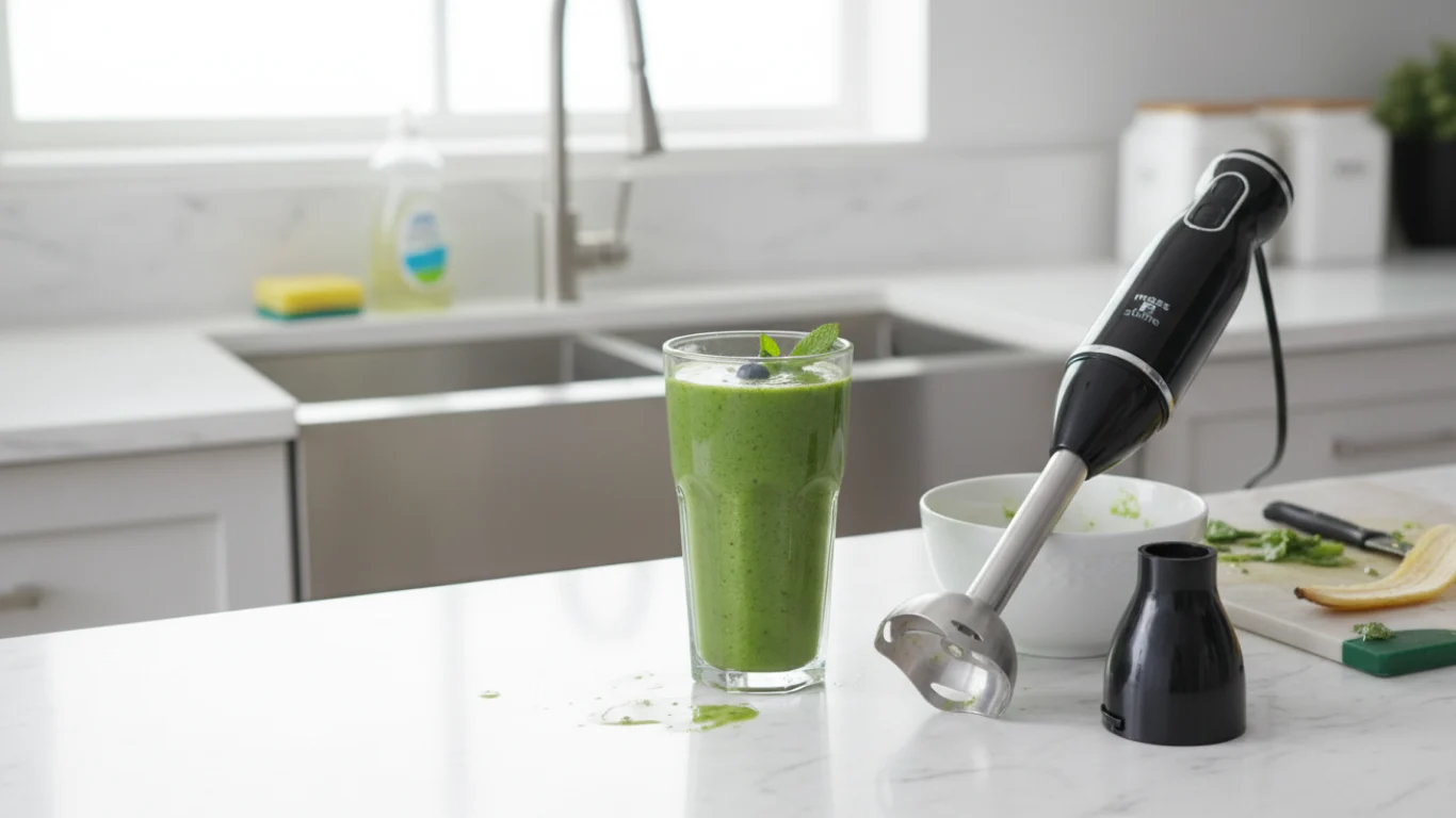 how to clean hand blender