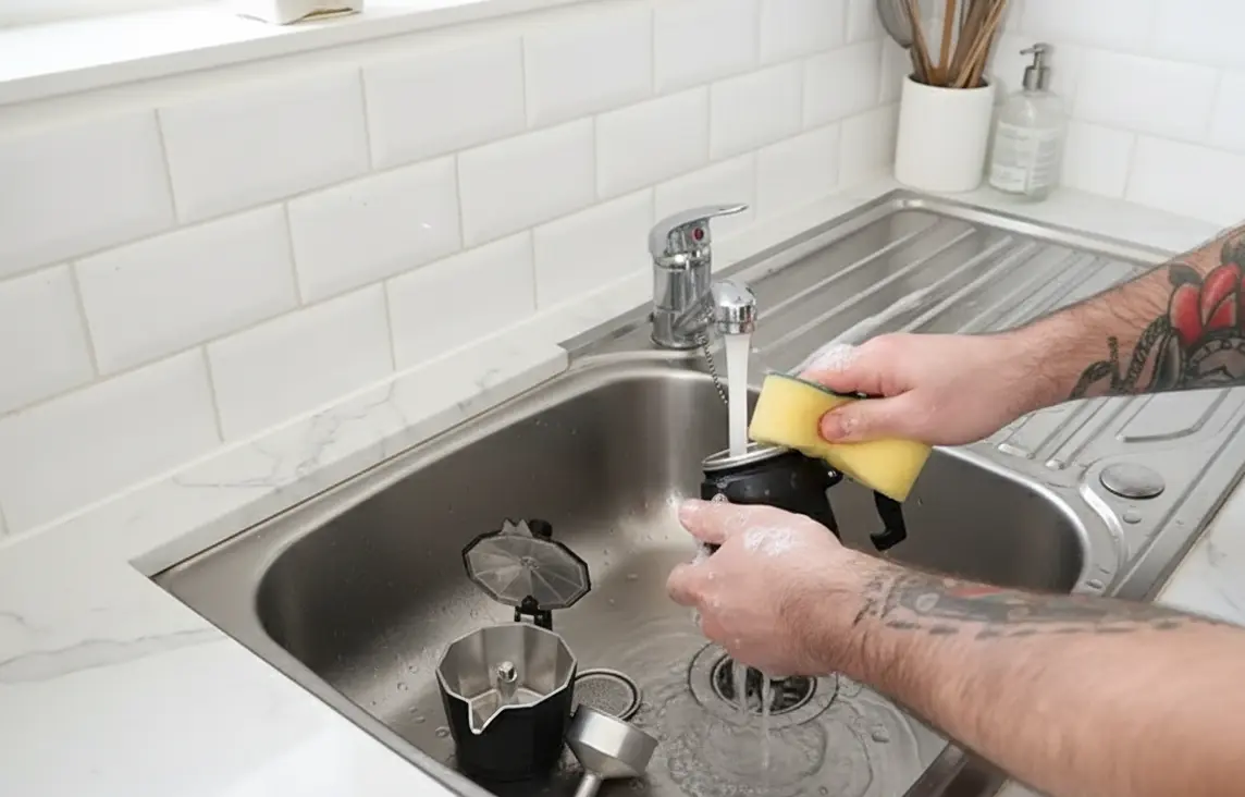 how to clean moka pot